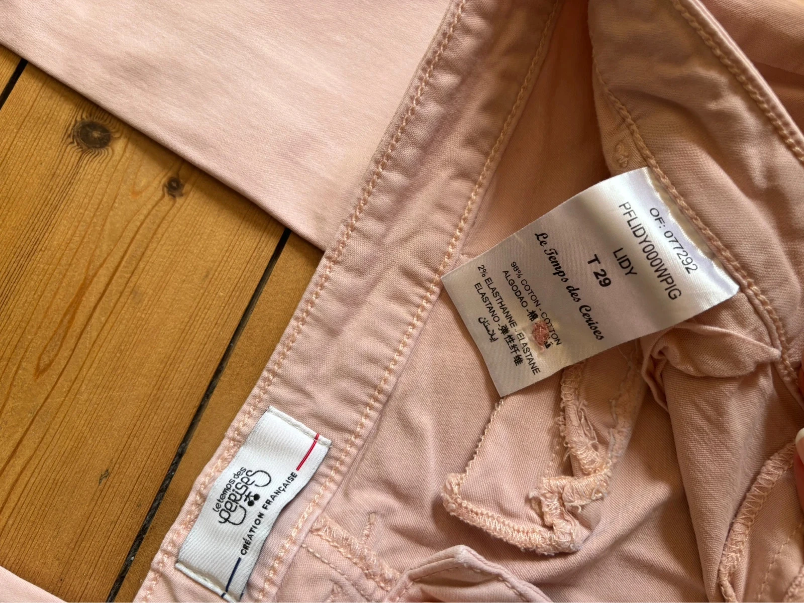 Calça rosa pálida le temps des cerises tamanho 38 W29 – photo 4